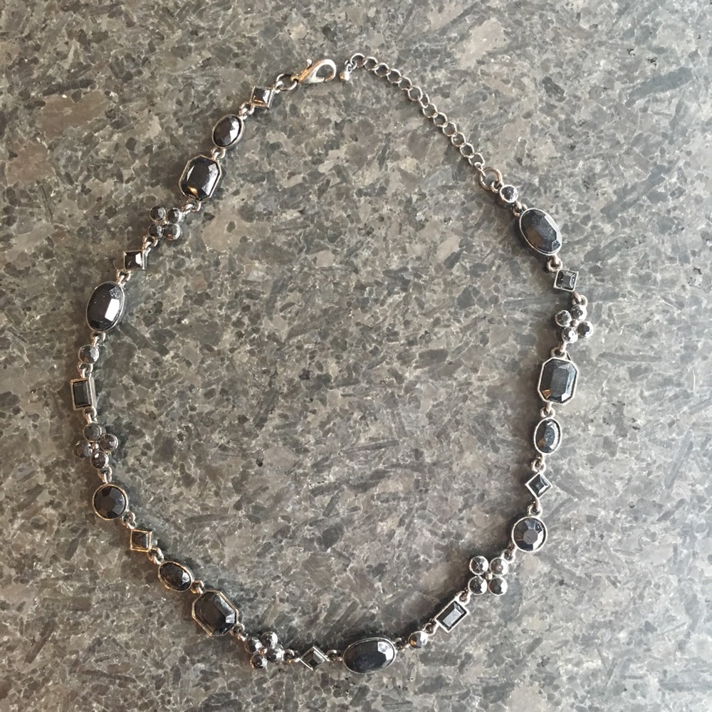 Black rhinestone necklace